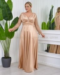 Sim Kol Saten Abiye-Gold