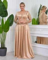 Sim Kol Saten Abiye-Gold