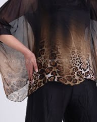 ITALY LEOPAR DESEN İPEK TAKIM