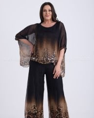 ITALY LEOPAR DESEN İPEK TAKIM