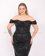 Pul Payet Midi Dress | Siyah
