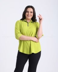 Pati yaka işlemeli gömlek