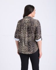 Leopar desenli gömlek
