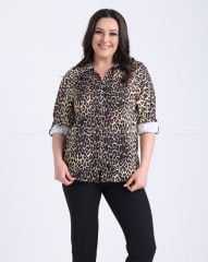 Leopar desenli gömlek