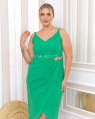 İnce Askılı Krep Maria | Yeşil