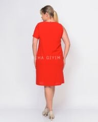 Askı Taş Model Tek Kol Elbise | Kırmızı